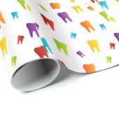 Papier Cadeau Dents colorées (Coin rond)