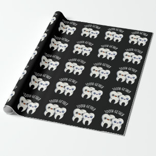 Papier Cadeau Dents ensemble Drôle de jeu de mots sur les dents 