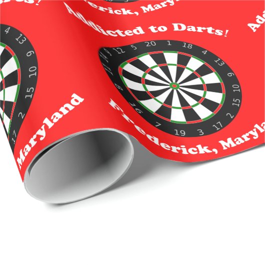 Papier Cadeau Dépendant aux dards (Coin rond)