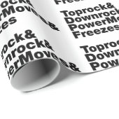 Papier Cadeau Déplacements de rupture (Breakdance) (Coin rond)