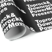 Papier Cadeau Déplacements de rupture (Breakdance) (Coin rond)