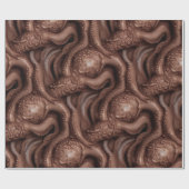 Papier Cadeau Déplaisant Alien Tentacle Dark Brown (Plat)