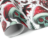 Papier Cadeau Déplaisant Dead Motif de Noël (Coin rond)