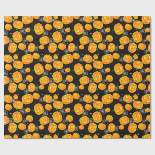 Papier Cadeau Déplaisant Halloween Spider Jack-o'-lantern Spider (Plat)