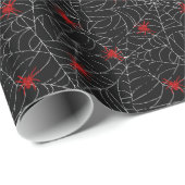 Papier Cadeau Déplaisant Halloween Spider Web (Coin rond)