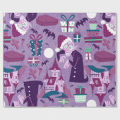 Papier Cadeau déplaisant nosferatu père Noël vampire (Plat)