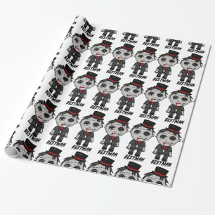 Papier Cadeau Déplaisant Zombie Meilleur homme à Mariage envelop