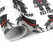 Papier Cadeau Déplaisant Zombie Meilleur homme à Mariage envelop (Coin rond)