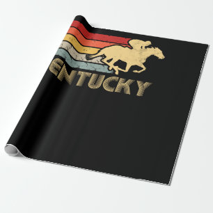 Papier Cadeau Derby vintage de course de chevaux rétro du Kentuc