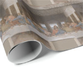 Papier Cadeau Dernière Cène Leonardo Da Vinci Peinture (Coin rond)