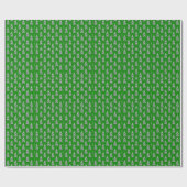 Papier Cadeau Des arbres de Noël enneigés en Motif vert (Plat)