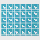 Papier Cadeau Des articles de toilette turquoise (Plat)