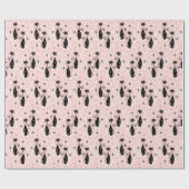 Papier Cadeau Des chats atomiques rétro-rétro du milieu du siècl (Plat)