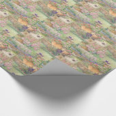 Papier Cadeau Des chats illustrés dans le jardin (Coin)