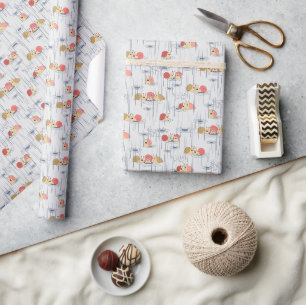 Papier Cadeau Des escargots chantent sous la pluie