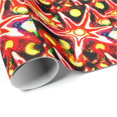 Papier Cadeau Des étoiles en chute (Coin rond)