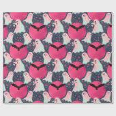 Papier Cadeau Des fantômes moins éffrayants rose (Plat)