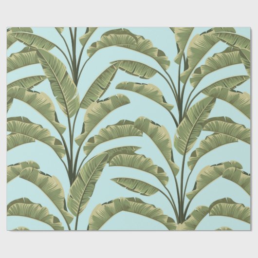 Papier Cadeau Des feuilles de bananes sans couture. motif tropic (Plat)