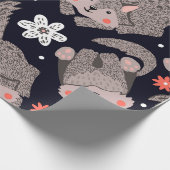 Papier Cadeau Des loups sur un arrière - plan sombre (Coin)