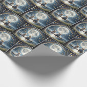 Papier Cadeau Des nounours sur une aile au clair de lune (Coin)