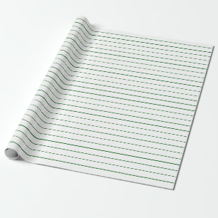 Papier Cadeau Des nuances vertes sur la fête blanche ou Noël
