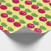 Papier Cadeau Des radis mignons chantant des légumes de dessin a (Coin)