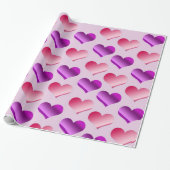 Papier Cadeau Des tas de coeurs (Déroulé)