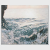 Papier Cadeau Des vagues de mer impressionnantes | Meilleur cade (Plat)