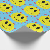 Papier Cadeau Des visages de broyage avec les Coeurs rouges (Coin)