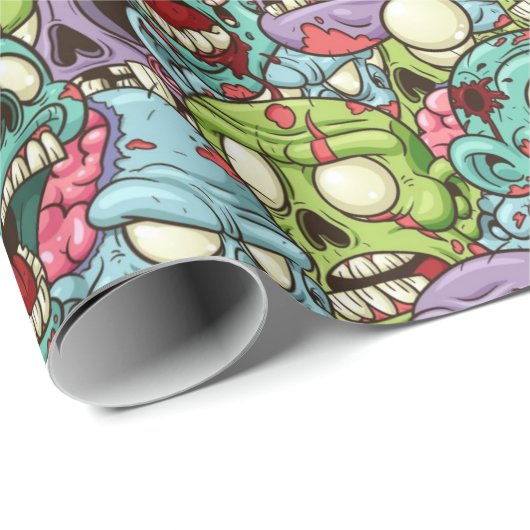 Papier Cadeau Des zombies ! (Coin rond)