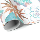 Papier Cadeau Désert de cuivre rouillé (Coin rond)