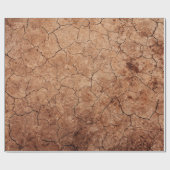 Papier Cadeau Désert de fissures d'érosion fissurées (Plat)