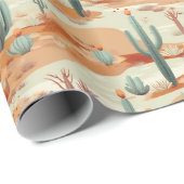 Papier Cadeau Desert Landscape (Coin rond)