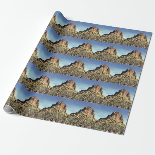 Papier Cadeau Desert Rock Mountain Peak Paysage Photo (Déroulé)