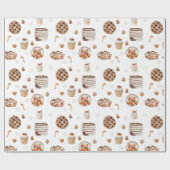 Papier Cadeau Déserts de Noël (Plat)