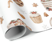Papier Cadeau Déserts de Noël (Coin rond)