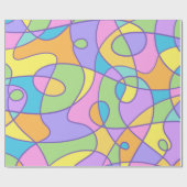 Papier Cadeau Design Abstrait coloré (Plat)