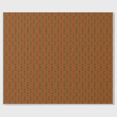 Papier Cadeau Design abstrait Orange Et Vert (Plat)