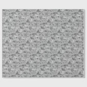 Papier Cadeau Design arrière - plan gris-blanc mignon (Plat)
