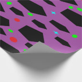 Papier Cadeau Design bleu vert pourpre (Coin)