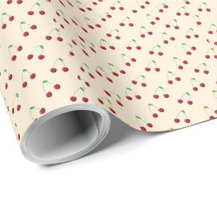 Papier cadeau design Cerise