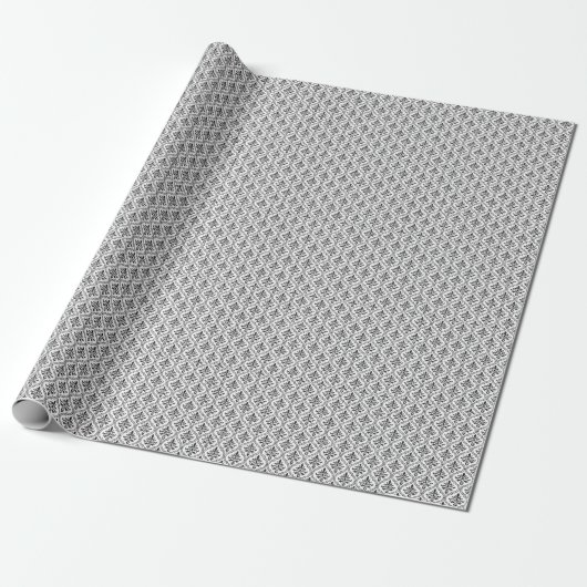 Papier Cadeau Design classique vintage Damask sans joint (Déroulé)