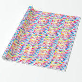 Papier Cadeau Design Coeur coloré (Déroulé)