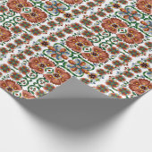 Papier Cadeau Design d'art folklorique estonien avec fleurs (Coin)