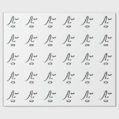 Papier Cadeau Design d'art moderne de visage abstrait minimalist (Plat)