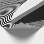 Papier Cadeau Design D'Art Op Noir Et Blanc, Papier Enveloppé (Coin)