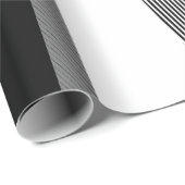 Papier Cadeau Design D'Art Op Noir Et Blanc, Papier Enveloppé (Coin rond)