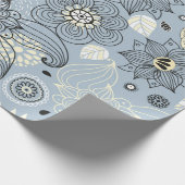 Papier Cadeau Design d'automne floral (Coin)