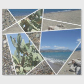 Papier Cadeau Design de collage méditerranéen (Plat)