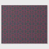 Papier Cadeau Design de fleurs rouges (Plat)